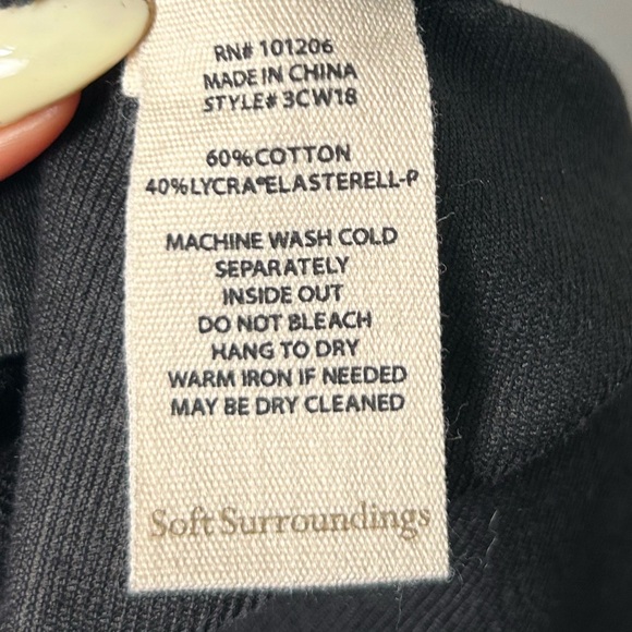 Soft Surroundings Black Pull Up Bootcut Pants - Picture 3 of 4